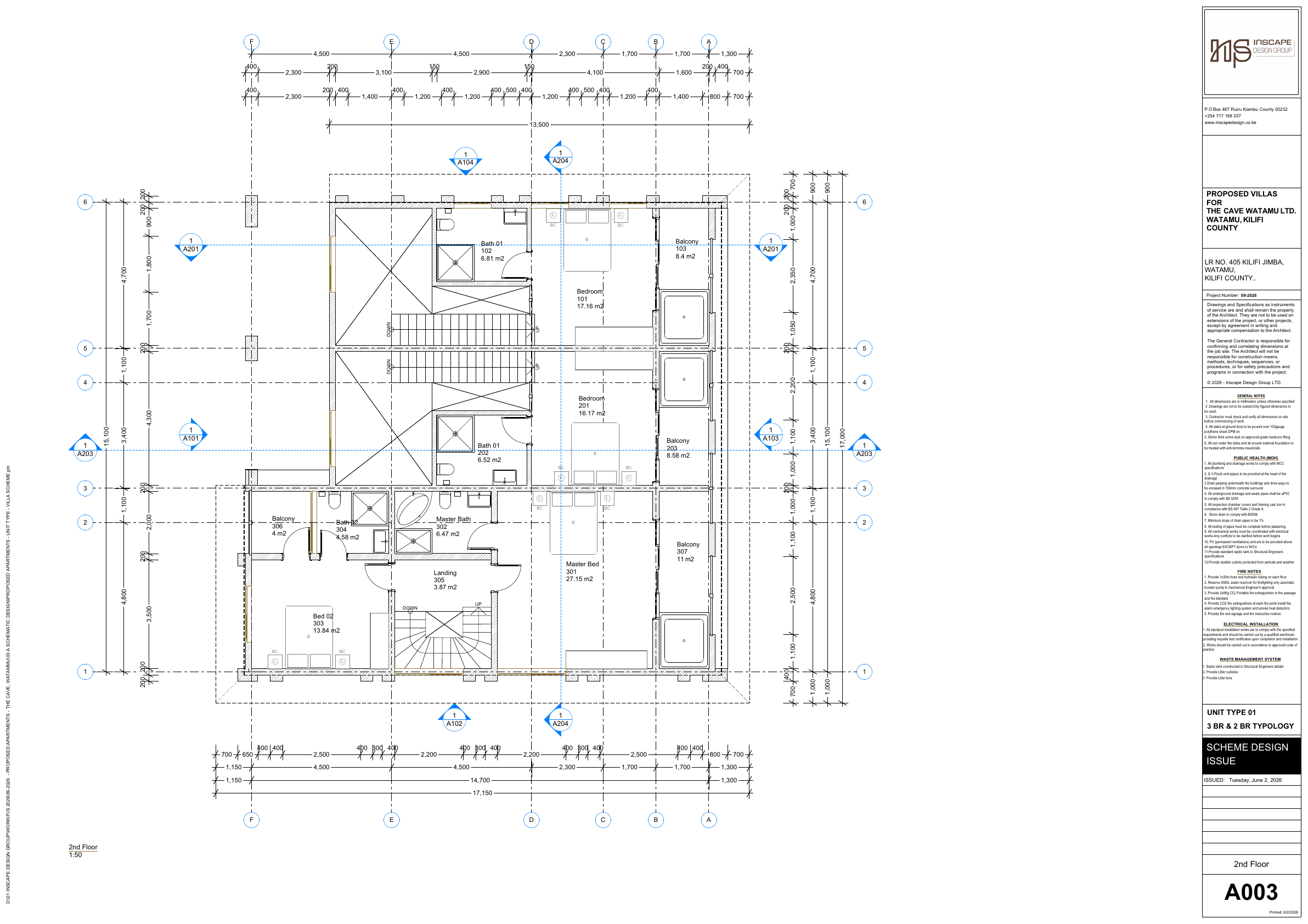Second floor — bedroom level